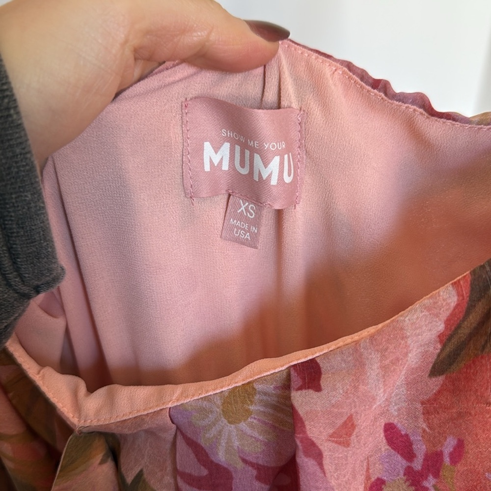 Show me your mumu garden floral off the shoulder dress small - Picture 4 of 5